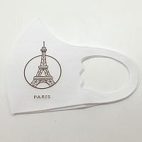 Маска защитная детская белая - Париж